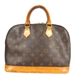 MAKE ME AN OFFER!! 789320N Louis Vuitton Satchel Bag Alma Brown Monogram